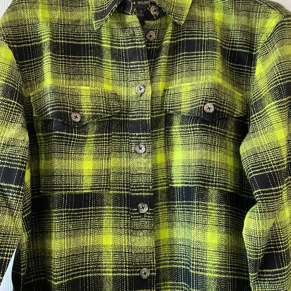Bp green black ombré oversized work shirt Laura plaid - Picture 4 of 8
